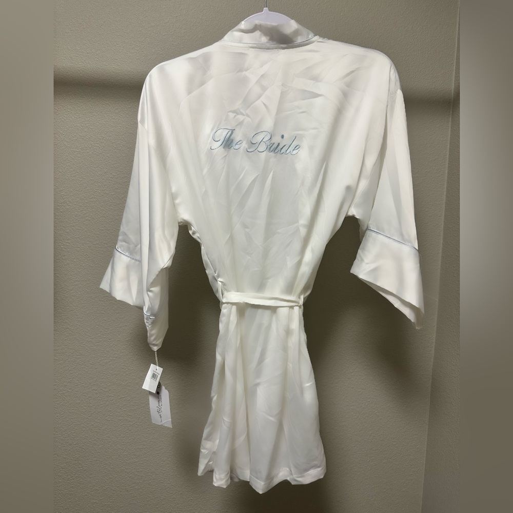 IN BLOOM “Bride” satin robe NWT